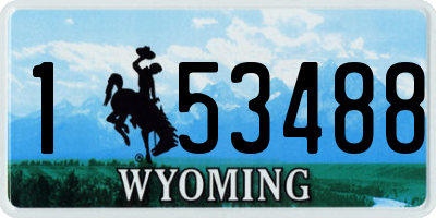 WY license plate 153488