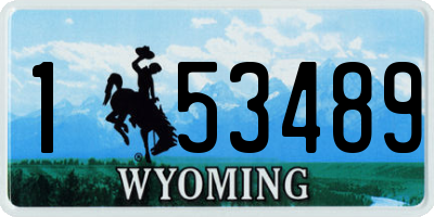 WY license plate 153489