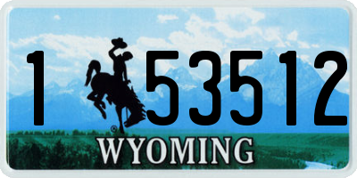 WY license plate 153512