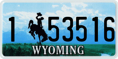 WY license plate 153516