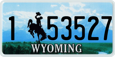 WY license plate 153527