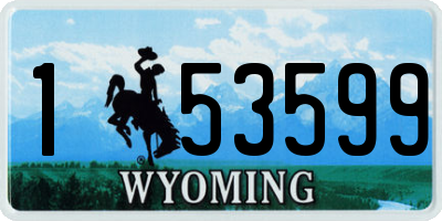 WY license plate 153599