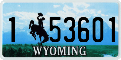 WY license plate 153601