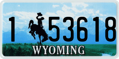 WY license plate 153618