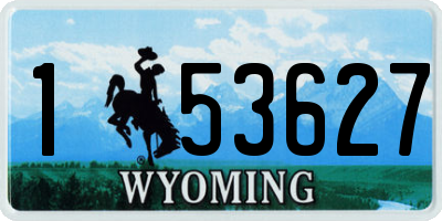 WY license plate 153627