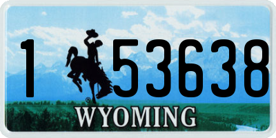 WY license plate 153638