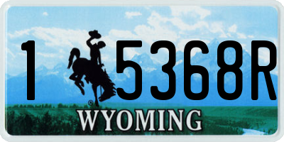 WY license plate 15368R