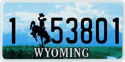 WY license plate 153801