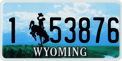 WY license plate 153876