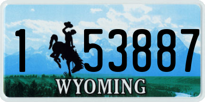 WY license plate 153887