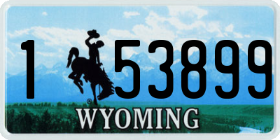 WY license plate 153899