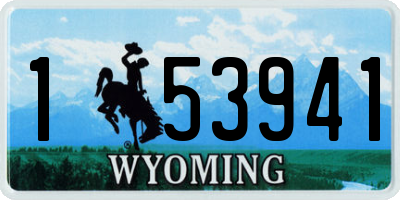 WY license plate 153941