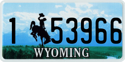 WY license plate 153966