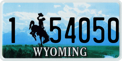 WY license plate 154050