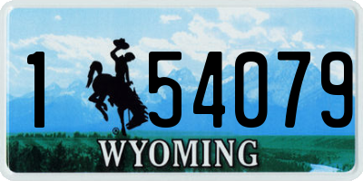 WY license plate 154079