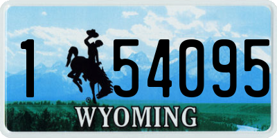 WY license plate 154095