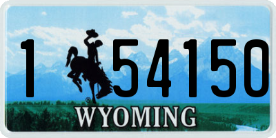 WY license plate 154150