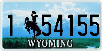 WY license plate 154155