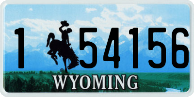 WY license plate 154156
