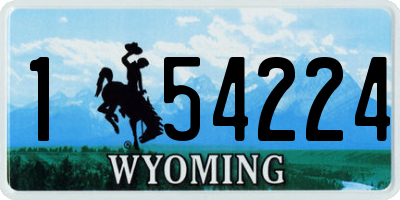 WY license plate 154224