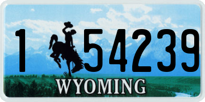 WY license plate 154239