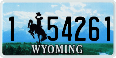WY license plate 154261