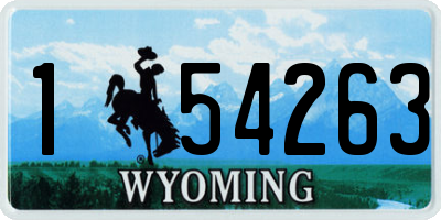 WY license plate 154263