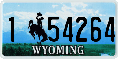 WY license plate 154264