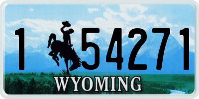 WY license plate 154271