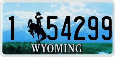 WY license plate 154299