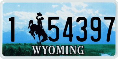 WY license plate 154397