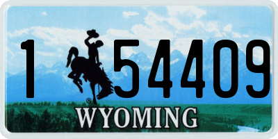 WY license plate 154409