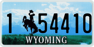 WY license plate 154410