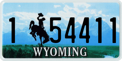 WY license plate 154411