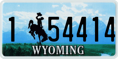 WY license plate 154414