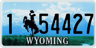 WY license plate 154427