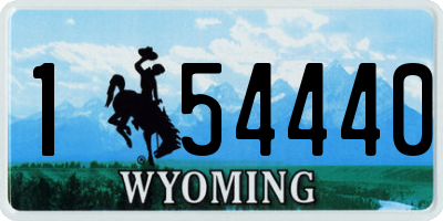 WY license plate 154440