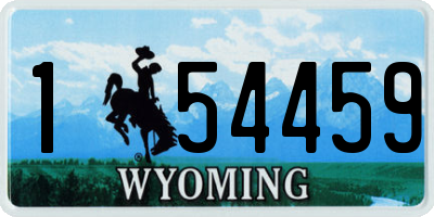 WY license plate 154459