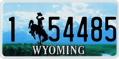WY license plate 154485