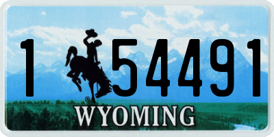 WY license plate 154491