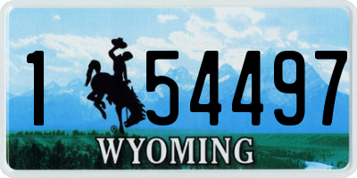 WY license plate 154497