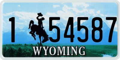 WY license plate 154587