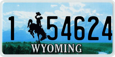 WY license plate 154624
