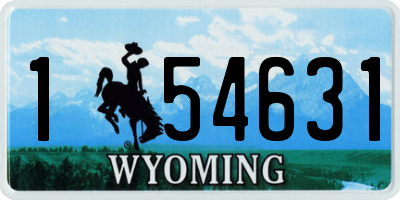 WY license plate 154631