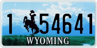WY license plate 154641