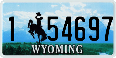 WY license plate 154697