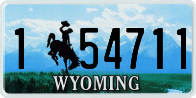 WY license plate 154711