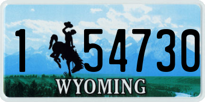 WY license plate 154730