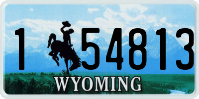 WY license plate 154813
