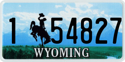 WY license plate 154827